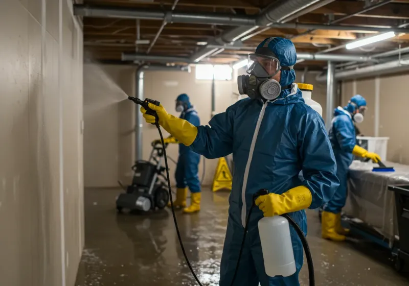 Basement Sanitization and Antimicrobial Treatment process in Grand Blanc, MI