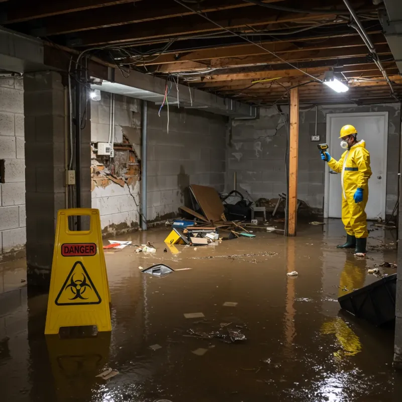 Flooded Basement Electrical Hazard in Grand Blanc, MI Property